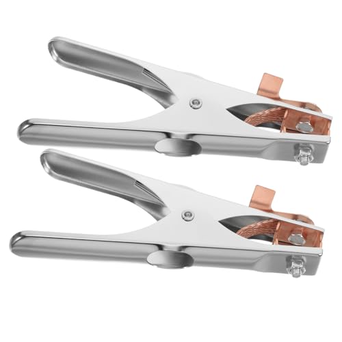 DOITOOL 2pcs Heavy Duty Welding Ground Clamp Metal Grounding Wire Clips for Manual Welders Excellent Conductivity Safety Design for Various Welding Equipment