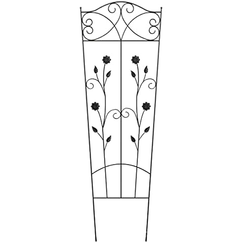 Metall Rankgitter B - mit Blumen Cover