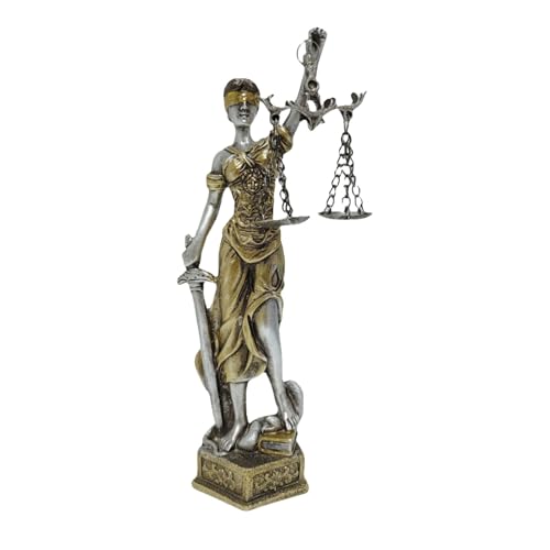 Lady of Justice: arricchisce il tuo arredamento per la casa con questa statua della dea squisitamente realizzata che simboleggia la profonda interpretazione della legge e della giustizia, rendendola indispensabile per coloro che cercano la divina protezione 'equità e 'equilibrio