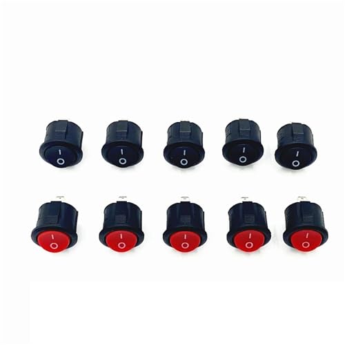 Interrupteur rond KCD1-105 de petit diamètre bouton marche arrêt 2 broches pour boîtier