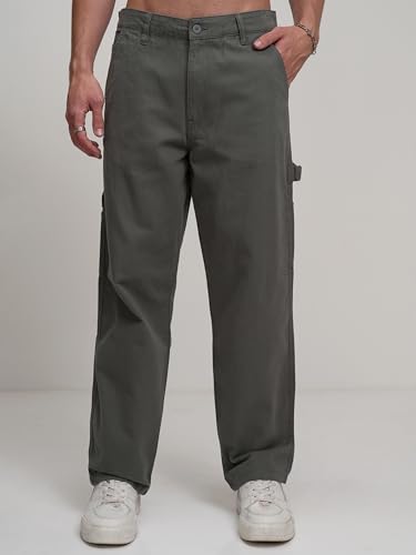 Image of Highlander Men's Utility Pocket Cargo Trousers | Durable & Functional | Carpenter Fit | Outdoor Ready | Trouser for Men | Men Trousers