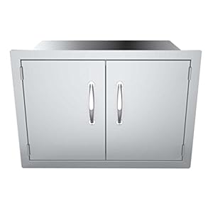 SUNSTONE DSH30 30-Inch Double Door Dry Storage, Stainless Steel