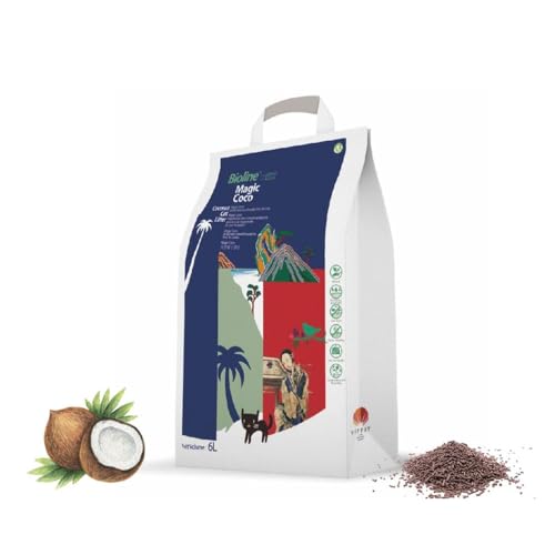 【猫トイレ用 消臭猫砂】マジックココ Magicoco 猫砂 6L|ネコスナ ネコ砂ねこ砂 固まる 猫用 ココナッツ繊維 コーヒー粉 香り フレグランス 天然素材 消臭 環境にやさしい 粉が飛び散りにくい 臭い 除湿