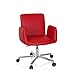 Produktbild hjh OFFICE 600997 Drehsessel DESIGNIA Kunstleder Rot moderner Büro Drehstuhl, hochwertige Verarbeitung, höhenverstellbar