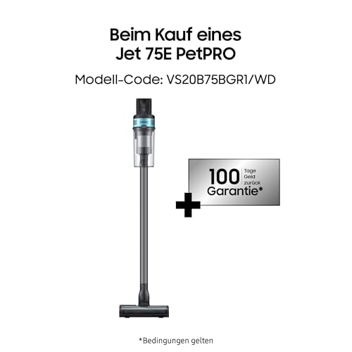 Samsung Jet 75E PetPRO bežični usisavač, 200 W, uključujući četku za životinjsku dlaku, alat za kućne ljubimce i ostale dodatke, mint, VS20B75BGR1/WD