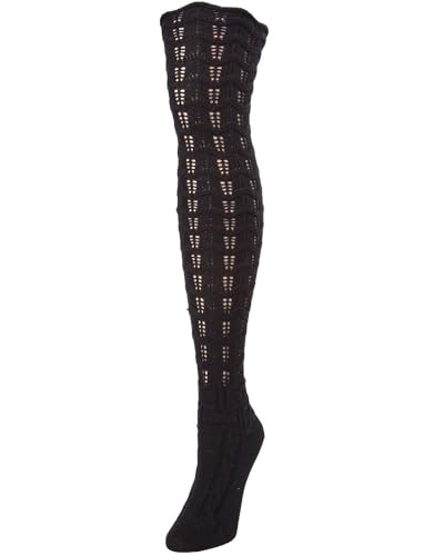 Image of MeMoi Jumbo Cable Over The Knee Cotton Blend Warm Socks
