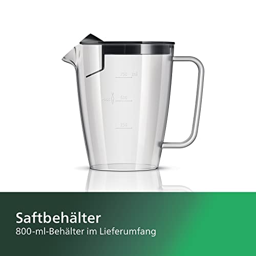 Philips Domestic Appliances Entsafter – 800W, 2L, NutriU-Rezepte-App, XL-Einfüllöffnung, QuickClean (HR1856/70), 15 x… – Bild 4