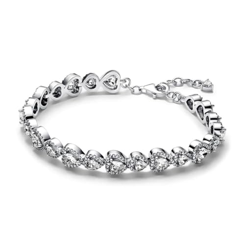 PANDORA Pulsera Timeless 593655C01-18 corazones