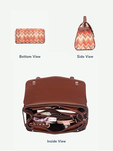 Image of ZOUK Heritage Satchel Bag - Gwalior Weaves | Jute | Vegan Leather Handcrafted With Detachable Sling Strap