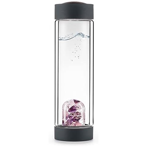 VitaJuwel ViA Heat Wellness | Insulating Crystal Infusion Bottle with Amethyst, Rose Quartz & Clear Quartz - Balance, Relaxation & Clarity Cover