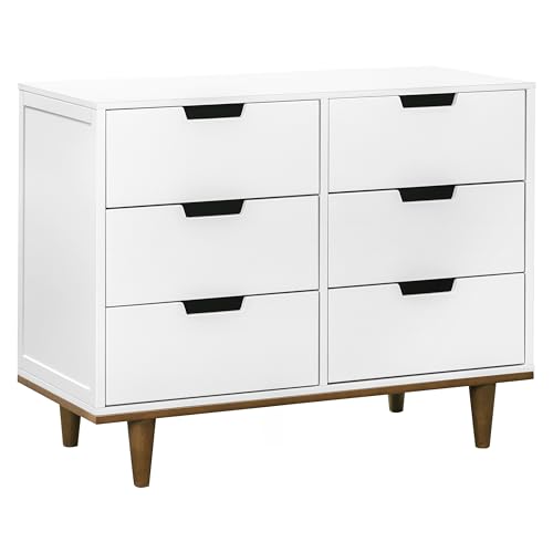 Image of DaVinci Marley 6-Drawer Dresser for Nursery - Wooden Double Chest of Drawers for Kids, Boys & Girls - Multi-Purpose, Storage Baby Dresser for Bedroom, Living Room & Hallway - Easy to Assemble - White