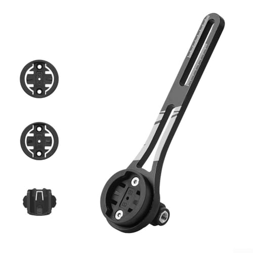 Extensión de manillar de aluminio para ordenadores de bicicleta, compatible con Garmin y modelos Bryton (rojo)