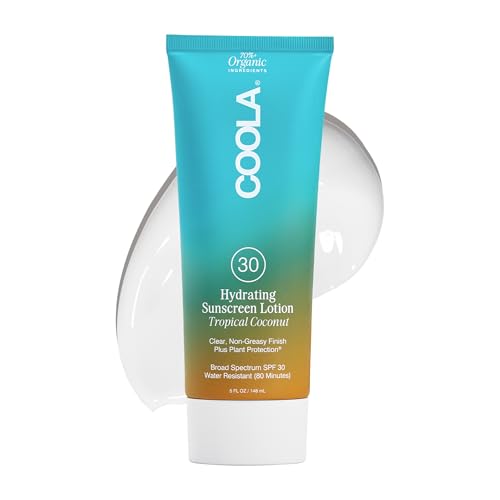 COOLA Organic Sunscreen SPF 30 Sunblock Body Lotion, Dermatologist Tested Skin Care For Daily Protection, Vegan And Gluten Free, Tropical Coconut, 5 Fl Oz