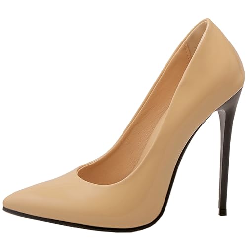 Sexy Women's Pointed Toe Stiletto Pumps Slip-On High Heels, Minimalist Classic Design with Ultra-Thin Heel2