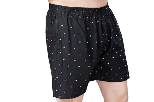 Image of Men's Cotton Printed Regular Fit Boxer Shorts | Soft & Breathable Innerwear | Comfortable Boxers | Lightweight & Stylish Nightwear