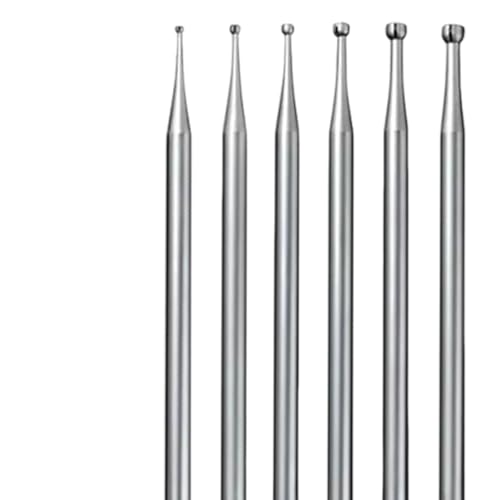 6 Puntas Burr Copa Redonda Predolo 3/32 pulg Shank miniatura 4