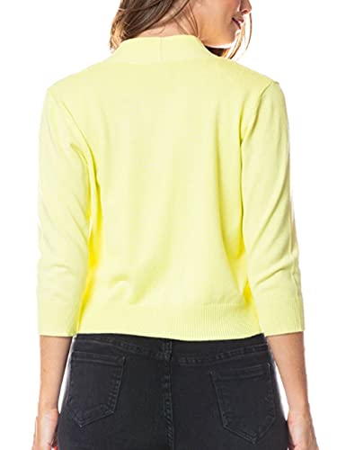 Image of Bolero Cropped Cardigans Shrugs for Women - 3 /4 Sleeve Open Front Cover up for Dresses