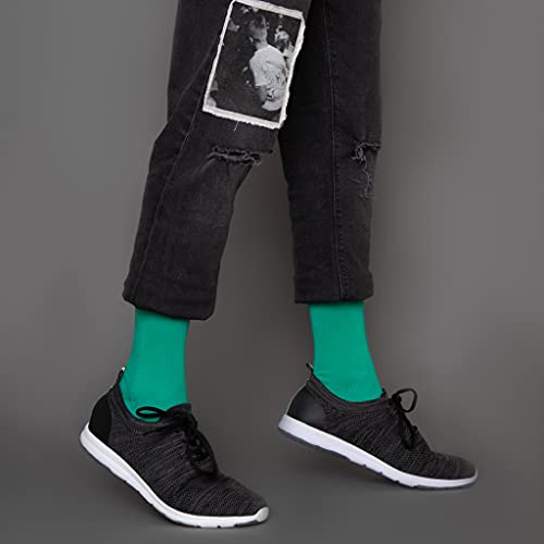 Image of Mint & Oak Long Socks For Men, Soft Cotton Calf Length Socks, Colorful Sock Gift For Men, Full Length & Odour Free, Funky Socks - Gift Box of 3