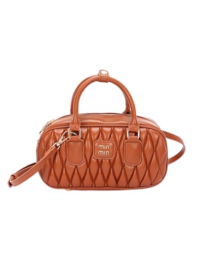 Faux Leather Quilted Convertible Crossbody Bag for Women Luxury Designer Inspired Shoulder Purse Vintage Style Commuter Tote