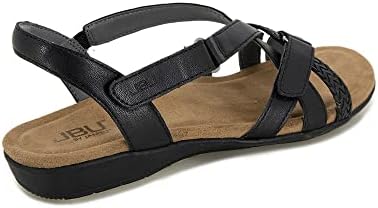 JBU by Jambu Women's Brooke Vegan Flat Sandal, Black, 9 | Image 5