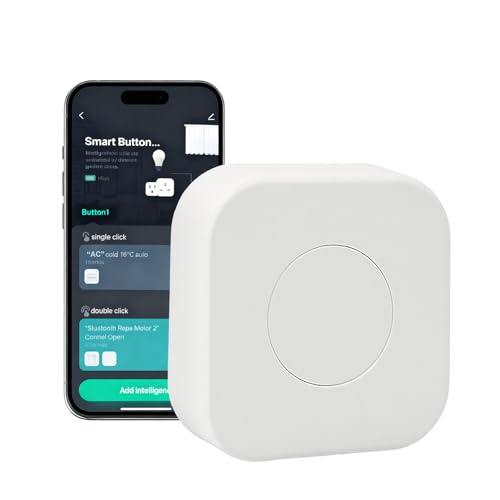 Tuya Smart Button Zigbee 3.0 - Interruttore di scena senza fili, compatibile con Alexa, Google Home, portata 30 m, durata della batteria, 3 anni, compatibile con Tuya Zigbee Gateway, colore: Bianco