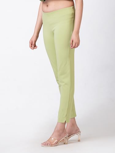 Image of Ruby Cotton Lyrcra Blend Copper Collection Straight Pants | Perfect Blend of Style and Comfort | Professional and Casual Wear #1