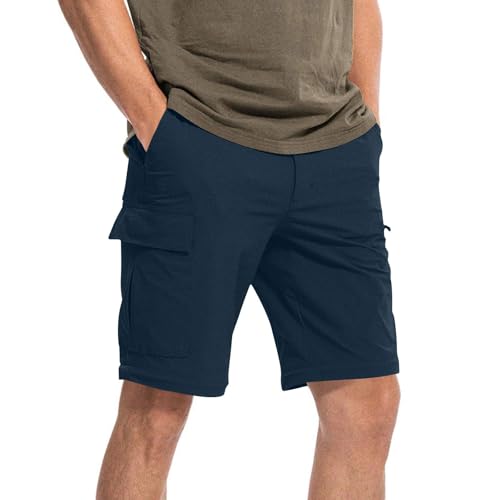 Men Hiking Pants Outdoor with 5 Deep Pockets Cargo Lightweight Zip-Off Pant Water Resistant Convertible Trousers3