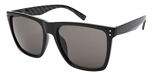 Super XXLarge Size Retro Rectangular Frame TAC Polarized Lenses with Spring Hinge For Men & Women