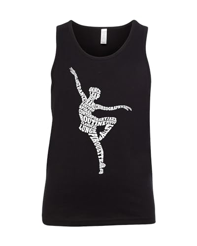 Threadrock Girls Dance Ballerina Typography Word Art Youth Tank Top