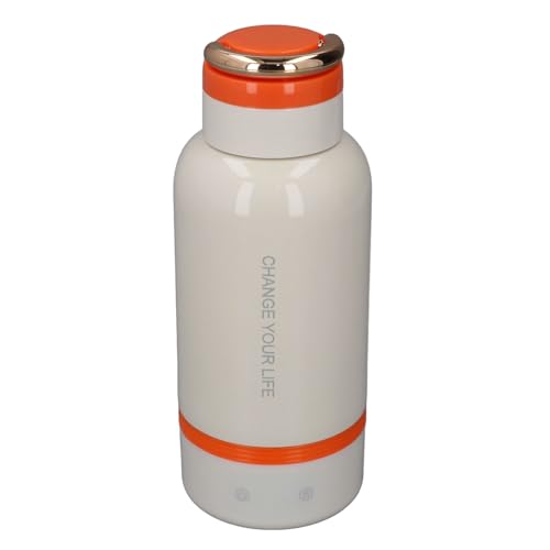 Kikumi Hervidor Eléctrico de Viaje de 500 Ml, Caldera de Agua Aislada Portátil de Calentamiento Rápido Inalámbrico de Acero Inoxidable con Control de Temperatura, para café, té,