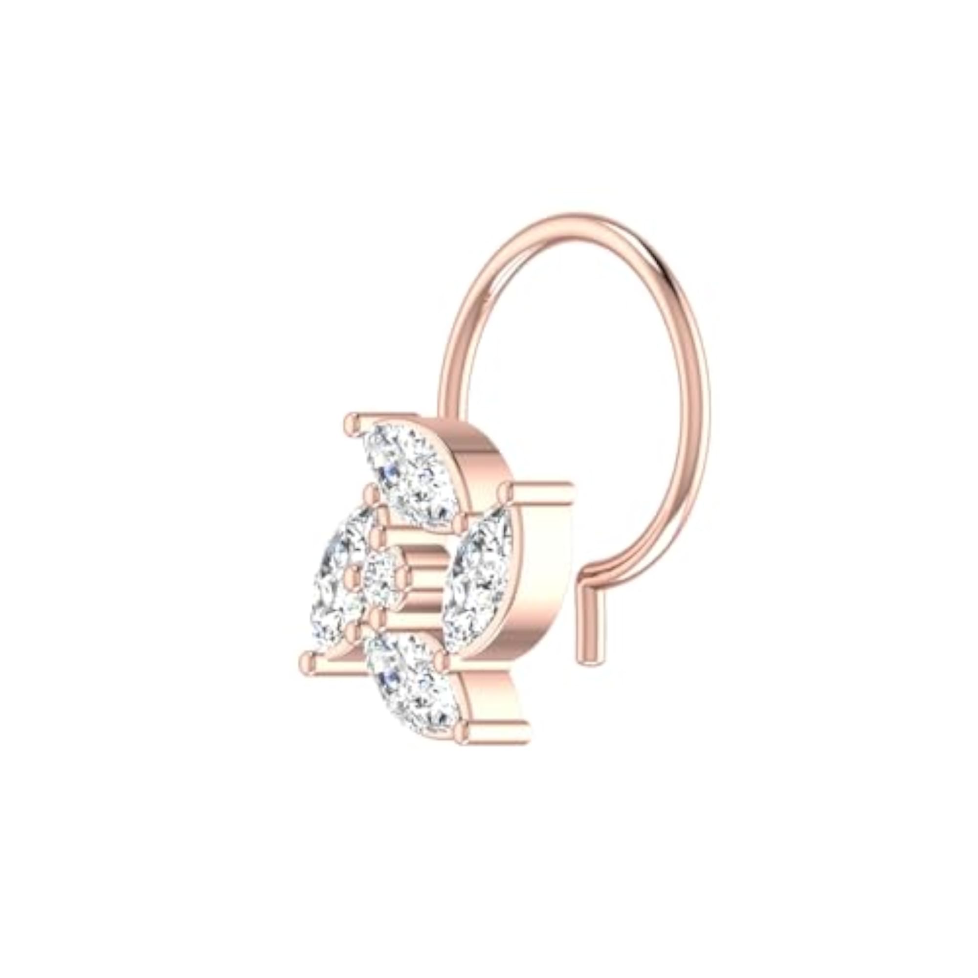 Women's 9K BIS Hallmarked Rose Gold Stud Nosering