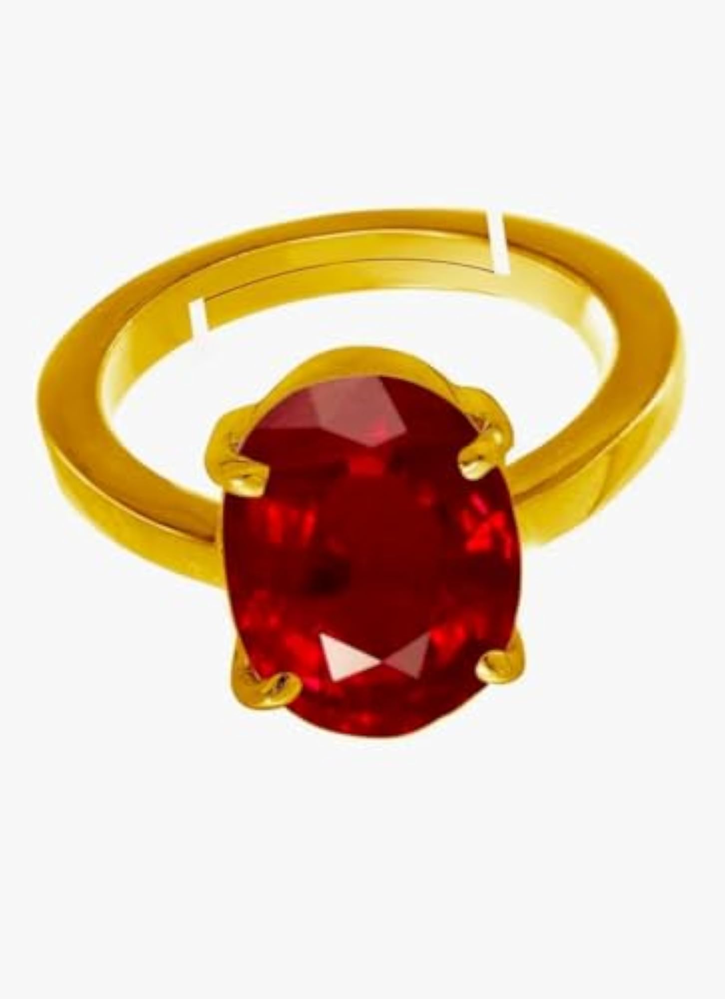 Ruby Crystal Adjustable Ring, 17.50 Ratti