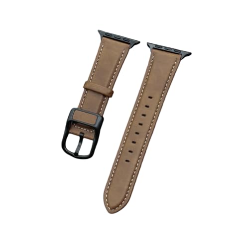 Image of Vintage Leather Compatible Apple Leather Watch Bands for Apple Watch Ultra /Ultra 2 49mm 45mm 44mm 42mm Metal Connector Strap for iWatch Series SE 9 8 7 6 5 4 3