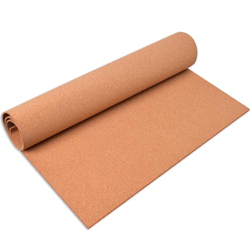 YCCYYCCY Cork Board Roll 1/8 Thick Cork Boards for Walls 20x16 Cork Board Roll for Office Home School(NOT Self-Adhesive)