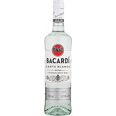 BACARDÍ Carta Blanca White Rum, 37,5% Vol., 70 cl/700 ml, der legendäre weiße Karibik-Rum aus dem Hause BACARDÍ, perfekt für Cocktails