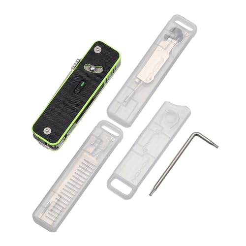 Image of ROXON S503G 9 in 1 Mini Multi Tool EDC Pocket Knife Multitool with G10 Handle,Scissors,Screwdriver,Threader,Awl, Flat Screwdriver,Ruler,Tweezers for Outdoors Fishing Camping,Gifts for Men (Neon Edge)