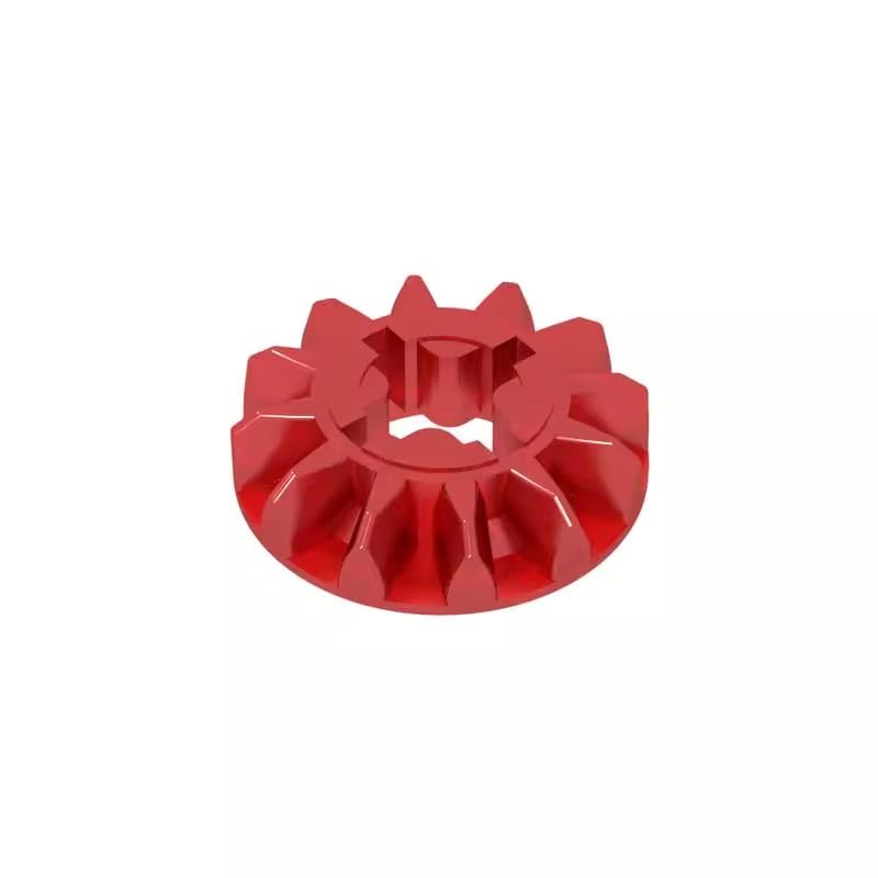 6589 Gear Technic Gear 12 Tooth Bevel 50 Pieces GDS-1101 Compatible with Lego Building Blocks Color:Trans Red