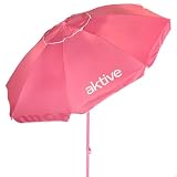 AKTIVE BEACH Sombrilla de playa inclinable D220 cm, Para exterior (62484)