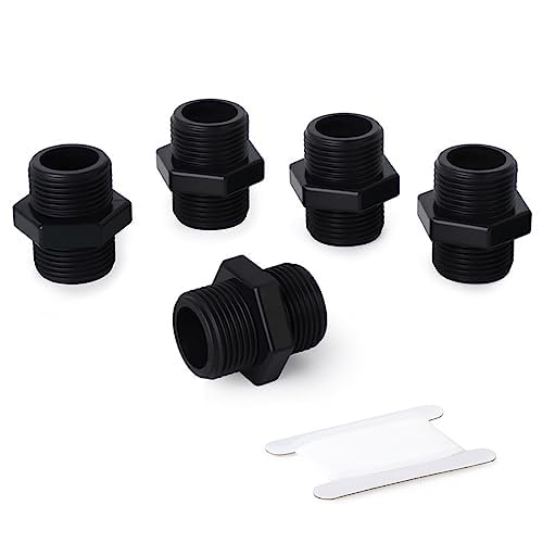 Conectores BSP de 1-1/2 pulgadas en pack de 5 accesorios de tubería hexagonal de PVC gris