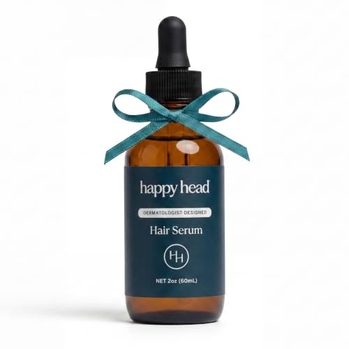 Happy Head Hair Serum for Men & Women with Procapil Biotin Ashwagandha & Collagen Leave In Scalp Application Formula for Daily Hair Care Routine at Home Lightweight Use 2 Oz Bottle