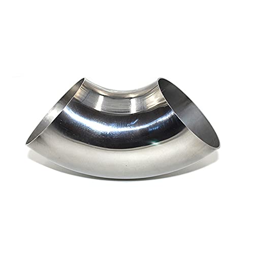1.5 inches Stainless Steel 304 Mandrel Bend Elbow 90° Thickness 18GA/.047 inches Wall Suitable for Car Modified Exhaust Elbow Pipe, Stair Handrail,etc (1-1/2 inch)