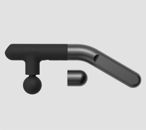 Image of Sharper Image PowerBoost Reach Massage Gun| Guided Massage Program| iOS Android Apple Watch App| Hot + Cold Therapy| Touchscreen| Extension Handle| Deep Tissue Percussion Massager| Gifts for Men Women
