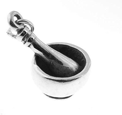 Pulsera con colgante de mortero y mortero de plata de ley - Charm Crazy