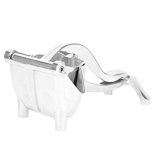 Aluminiumlegierung Extraktor Quetschwerkzeug Handbuch Entsafter Mini Fruchtsaftpresse Zitronenpresse für den Haushalt(Silver)