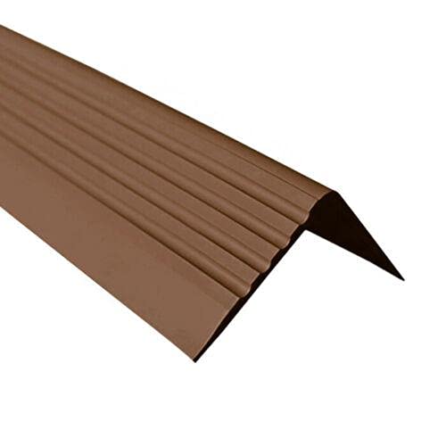 Proper Tools SELF-Adhesive Stair Anti Slip Nosing Rubber Angle Step Edge RGP - 900mm - Brown