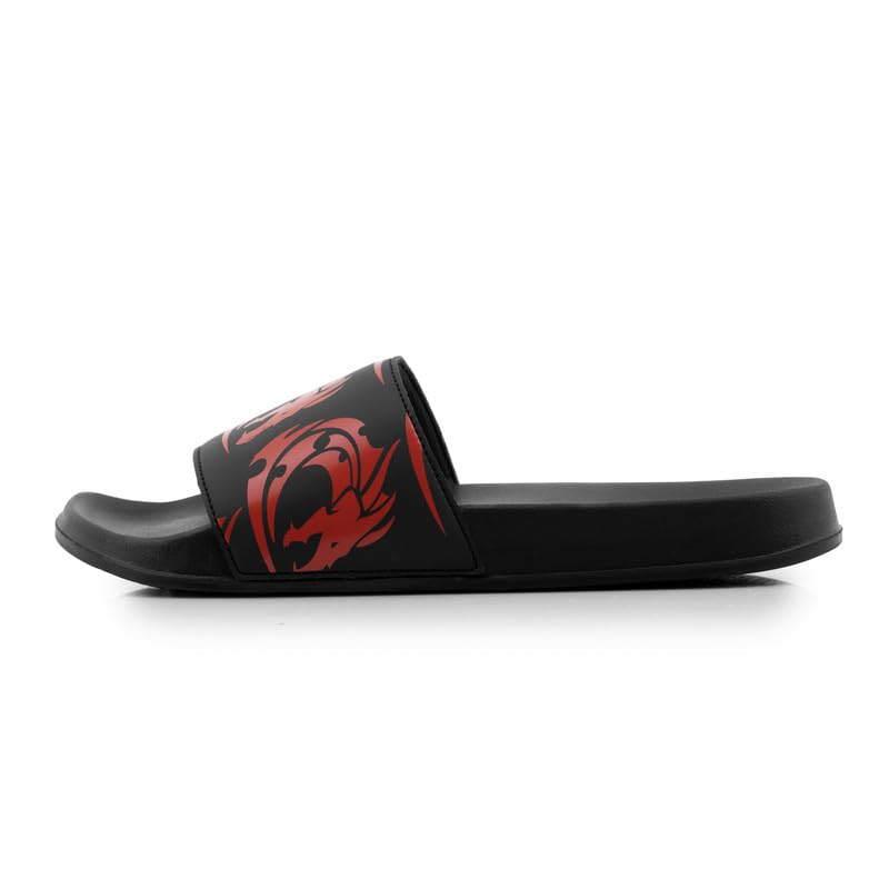 Image of ARVAN Mens Abstract Print EVA Sliders | Lightweight Slip-On Slippers with Cushioned Sole | Casual Open-Toe Slides
