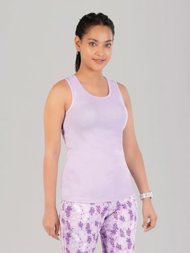 Image of Rupa Colors Playsure Solid 100% Combed Cotton Rib Fabric, Women's Standard Fit Tank Top, Sleeveless Pack of 1