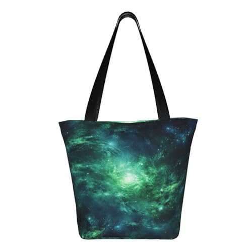 Galaxy Green Print Comfortable Shoulder Bag Summer HandbagTravel Beach Work Daily Use Versatile Carry3
