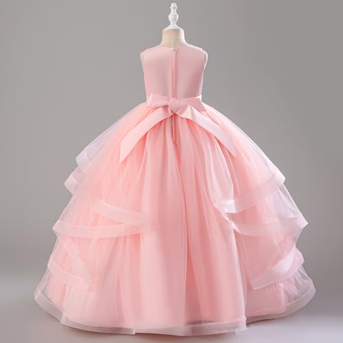 IDOPIP Sequin Flower Girl Dress for Wedding Pageant Tulle Ball Gown Prom Kids Princess Birthday Party Bridesmaid Maxi Dresses4