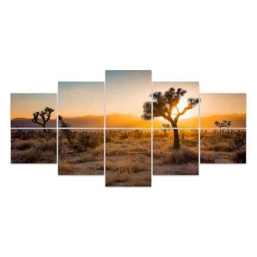 10 Pack Paneles Acústicos Decorativos con Paisaje Atardecer en Desierto Joshua Tree California, Tratamiento Acústico para Estudio y Oficina miniatura 1
